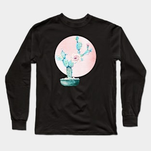 Rose Gold Potted Cactus Sun Long Sleeve T-Shirt